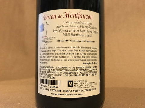 Baron de Montfaucon Châteauneuf du Pape 2018 France