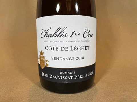 Domaine Dauvissat Côtes de Lechét Premier Cru Chablis 2018 France