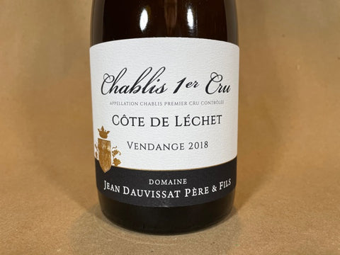 Domaine Dauvissat Côtes de Lechét Premier Cru Chablis 2018 France