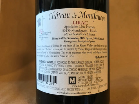 Château de Montfaucon Lirac Rhône Valley 2019 France