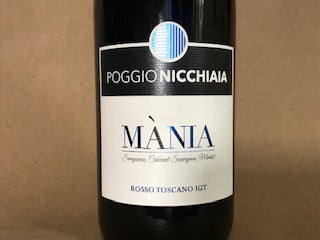 Poggio Nicchiaia "Mània" Rosso Toscano IGT 2016 Italy