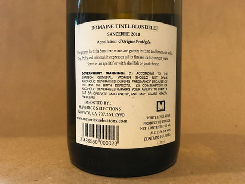 Domaine Tinel-Blondelet "Frétoy" Sancerre 2019 Loire Valley France