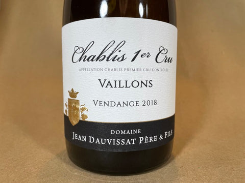 Domaine Dauvissat "Vaillons" Premier Cru Chablis 2018 France